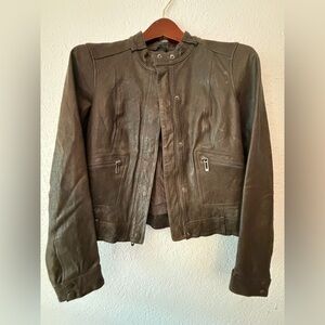 Vince Dark Leather Jacket